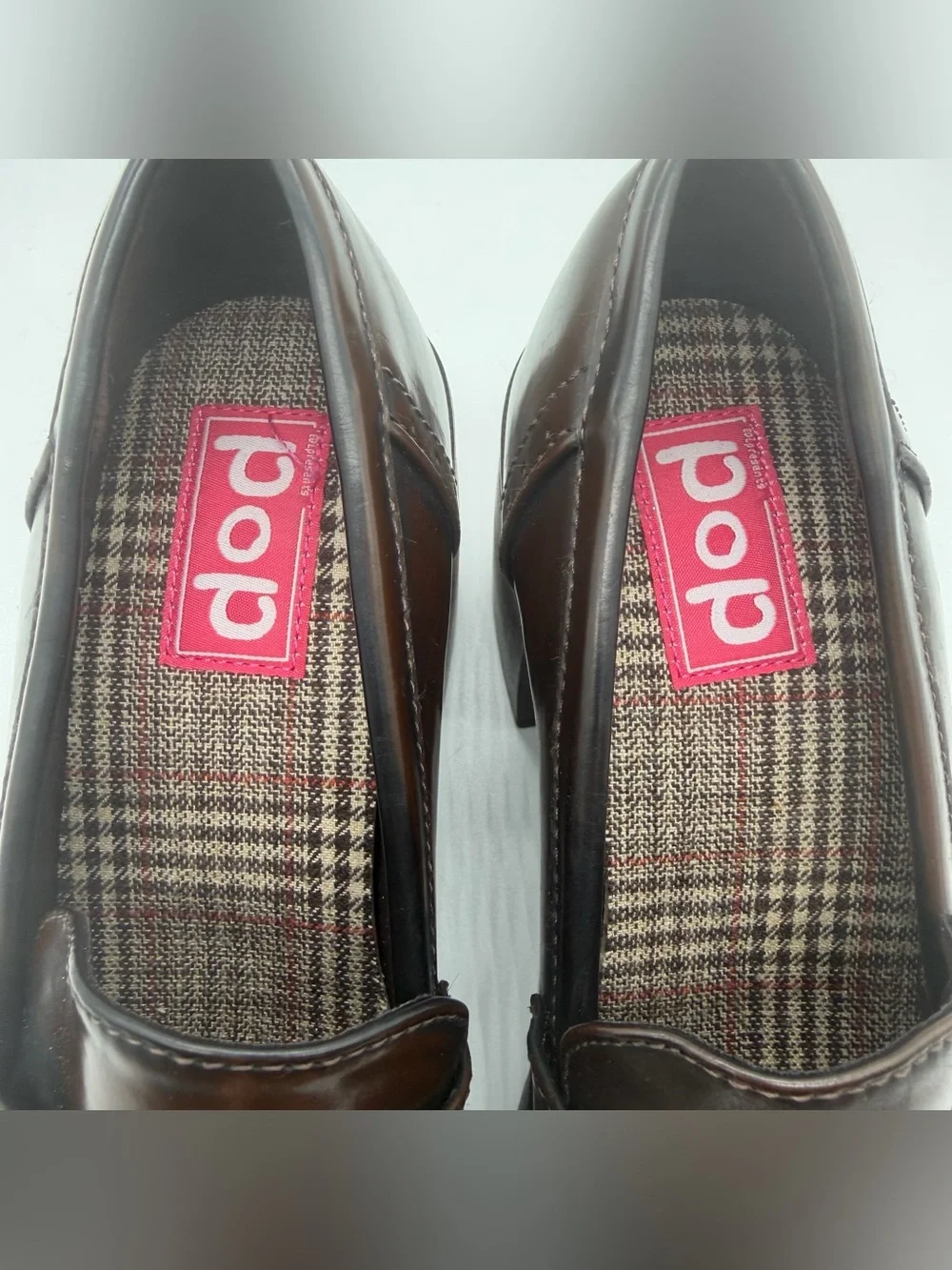 Pop Wilder Platform Penny Loafers Brown Womens Size 11M Chunky Heel 90s Fall